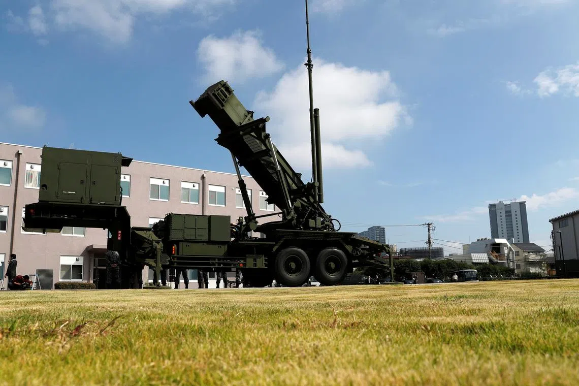 FILE PHOTO: A Patriot Advanced Capability-3 (PAC-3) missile unit is seen  at the Defense Ministry in Tokyo, Japan, October 8, 2017. REUTERS/Kim Kyung-Hoon