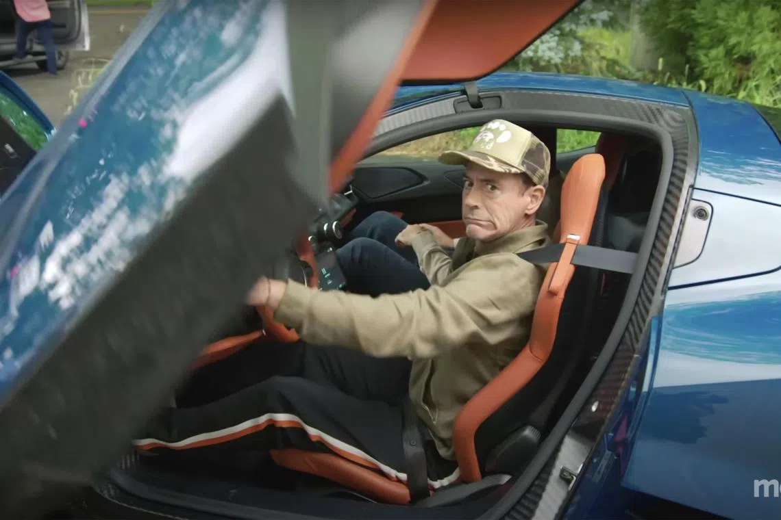 Actor Robert Downey Jr in Downey's Dream Cars.