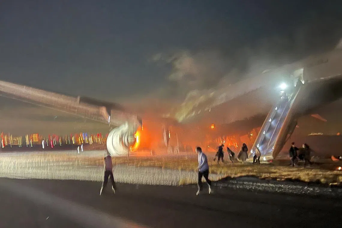 Within minutes of the aircraft being engulfed in flames on the runway of Japan’s busiest airport, all 379 people made a safe exit.