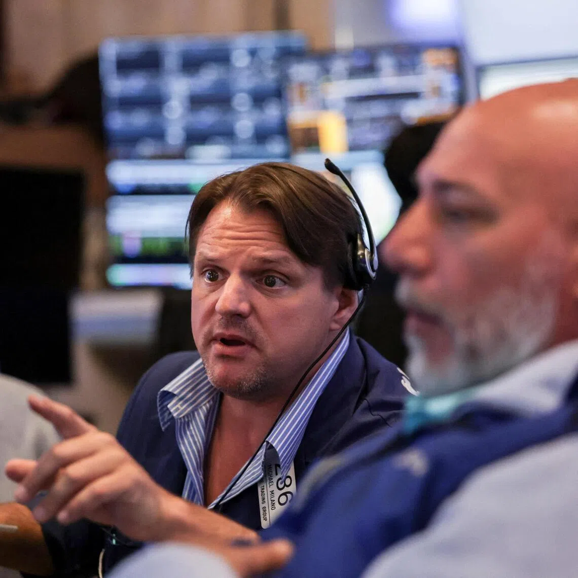 Traders working on the floor of the New York Stock Exchange, in New York City, on May 21.