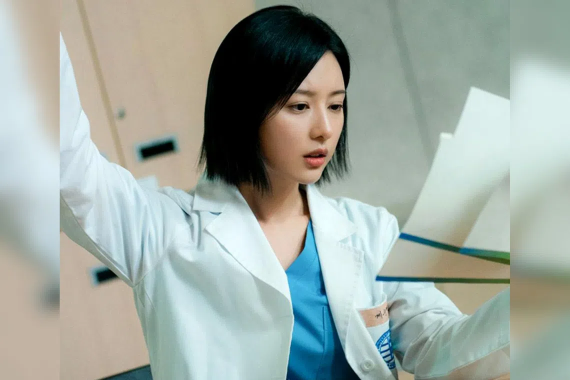 Actress Kim Ji-won in the K-drama Doctor X: Mafia In White.