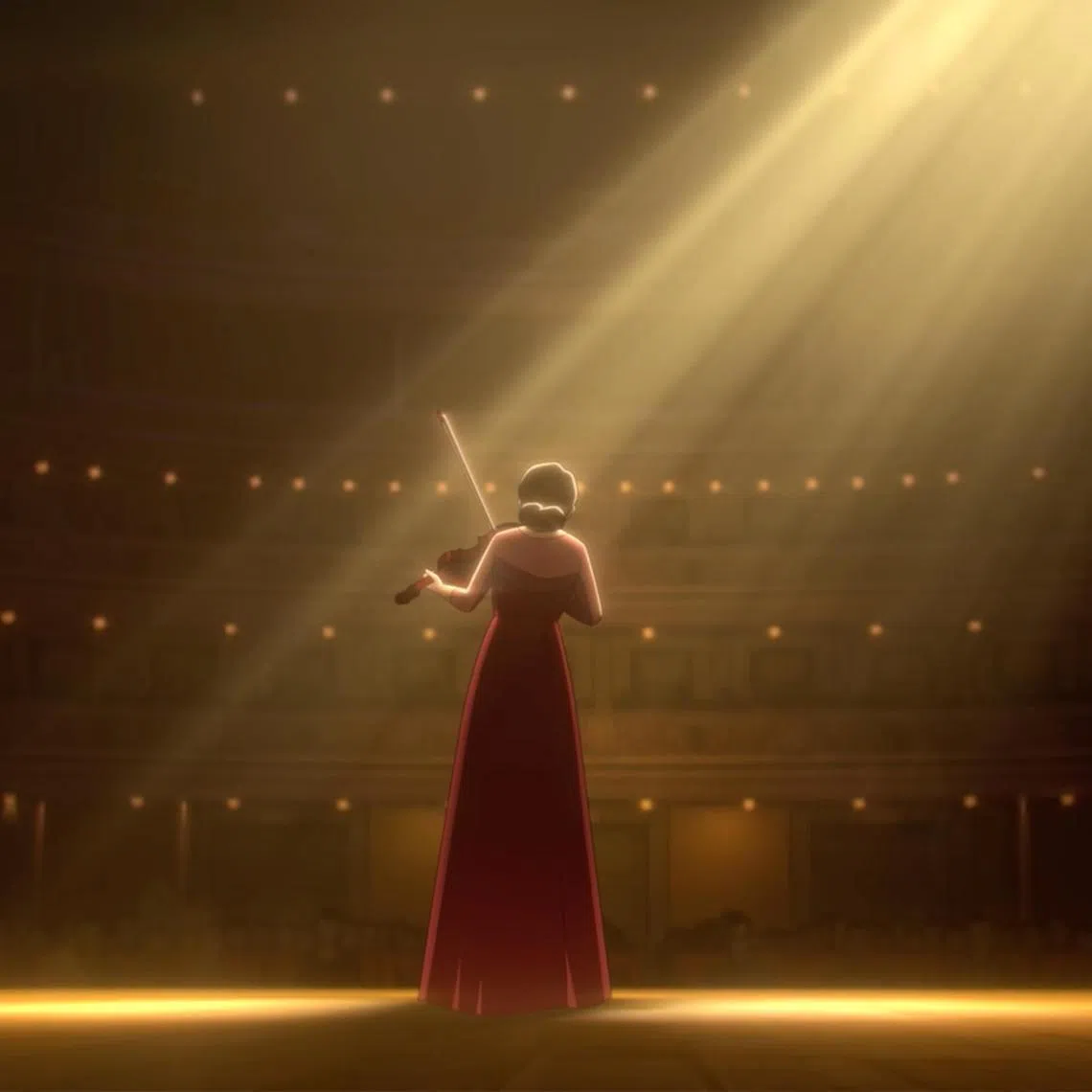 Image from The Violinist, a Singapore animated feature selected for the Annecy International Film Festival 2026. 
