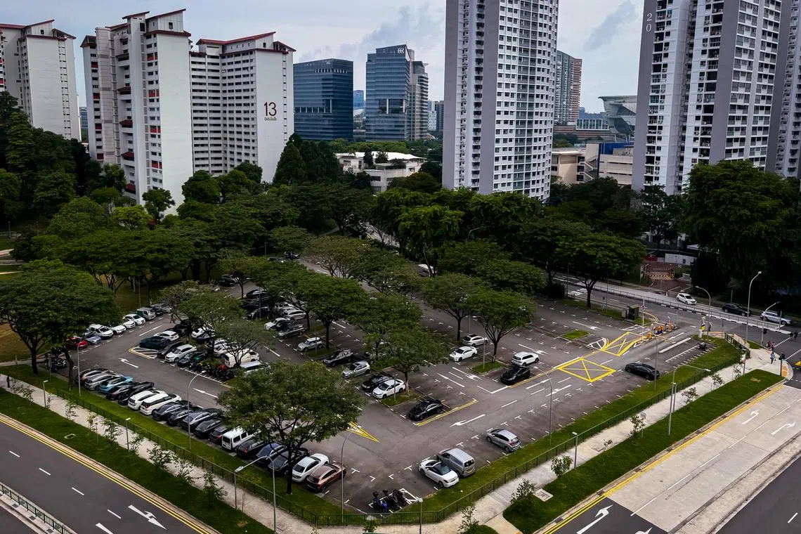 The Holland Vista BTO site in Queenstown on June 19. It is currently a carpark.