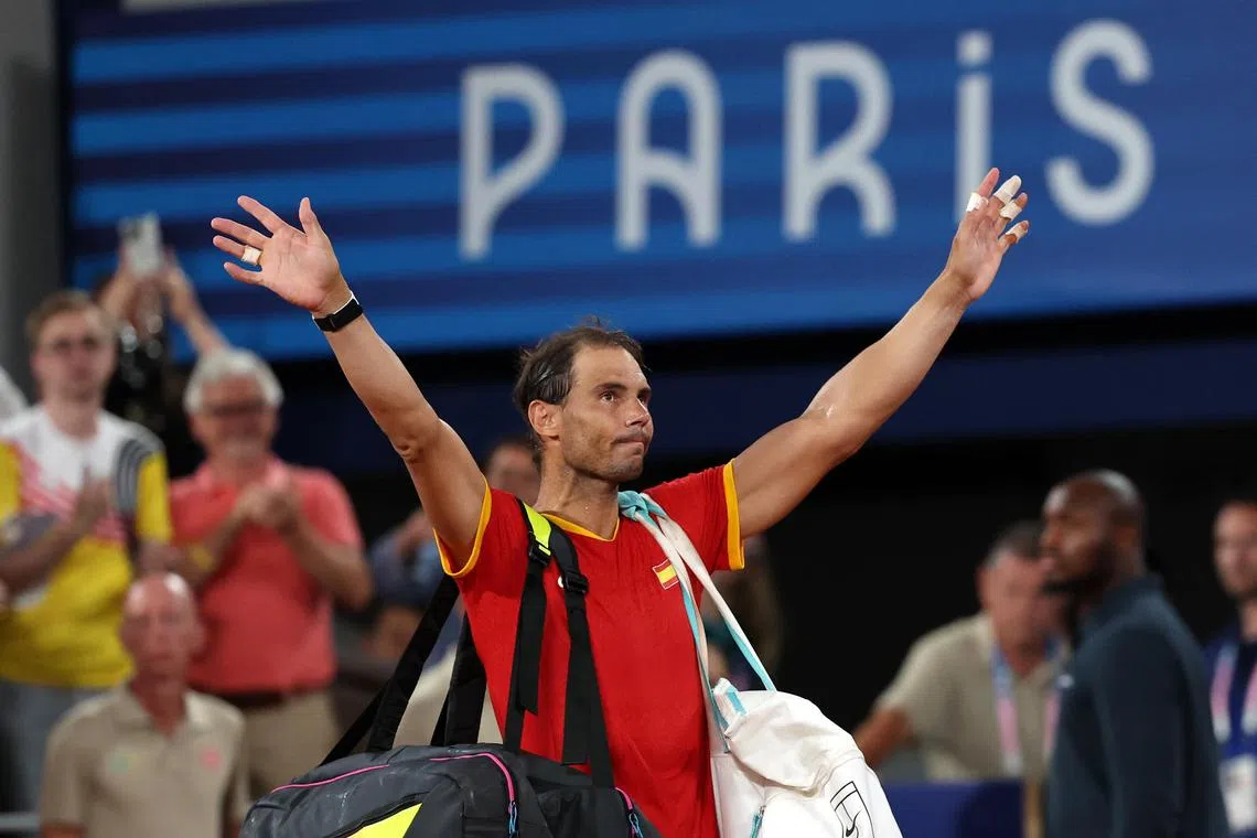 Rafael Nadal competed at the Paris Olympics where he lost to eventual champion Novak Djokovic in the second round of the singles competition and reached the quarter-finals of the doubles with Carlos Alcaraz.