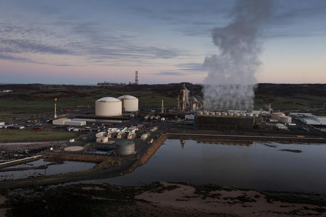 The Yara Pilbara nitrate plant on Burrup Peninsula - called Murujuga by Aboriginal people - in Australia, Aug. 16, 2022. A major liquefied natural gas project in the works is set to supercharge drilling and processing off the countryÕs north-west coast, which traditional custodians of the land say is a threat to one of the largest and oldest collections of rock art in the world. (Matthew Abbott/The New York Times)