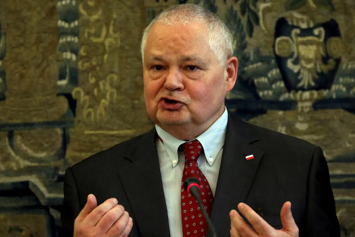 FILE PHOTO: Poland's central bank governor-designate Adam Glapinski speaks during a hearing at a parliamentary panel at the Parliament in Warsaw, Poland May 20, 2016. Agencja Gazeta/Kuba Atys via REUTERS/File Photo
