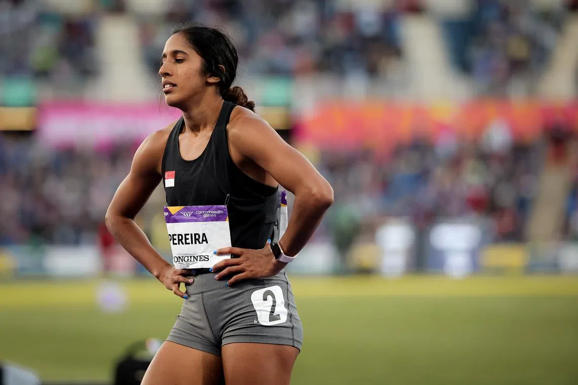 Singapore's Veronica Shanti Pereira during the Birmingham Commonwealth Games, on Aug 5, 2022..