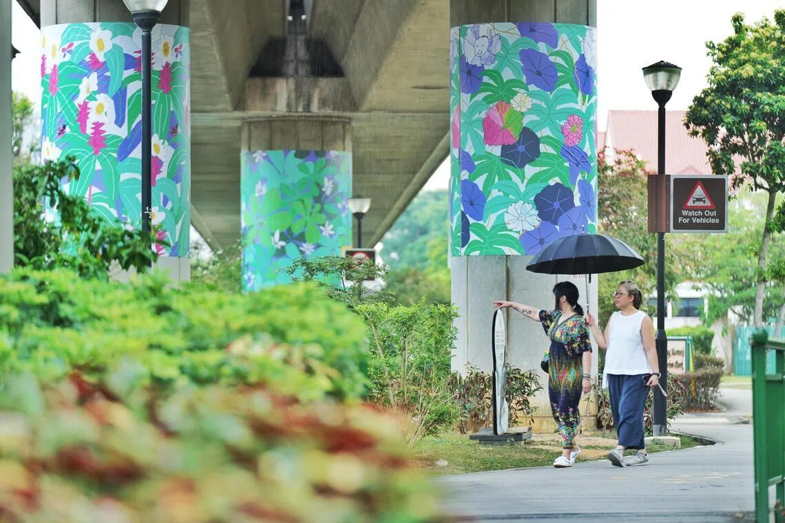 Trainforest, unveiled on March 31, is the second art installation launched under the Art Under Viaduct Spaces (AUVS) initiative, a project by the National Arts Council (NAC) and the Land Transport Authority (LTA). 