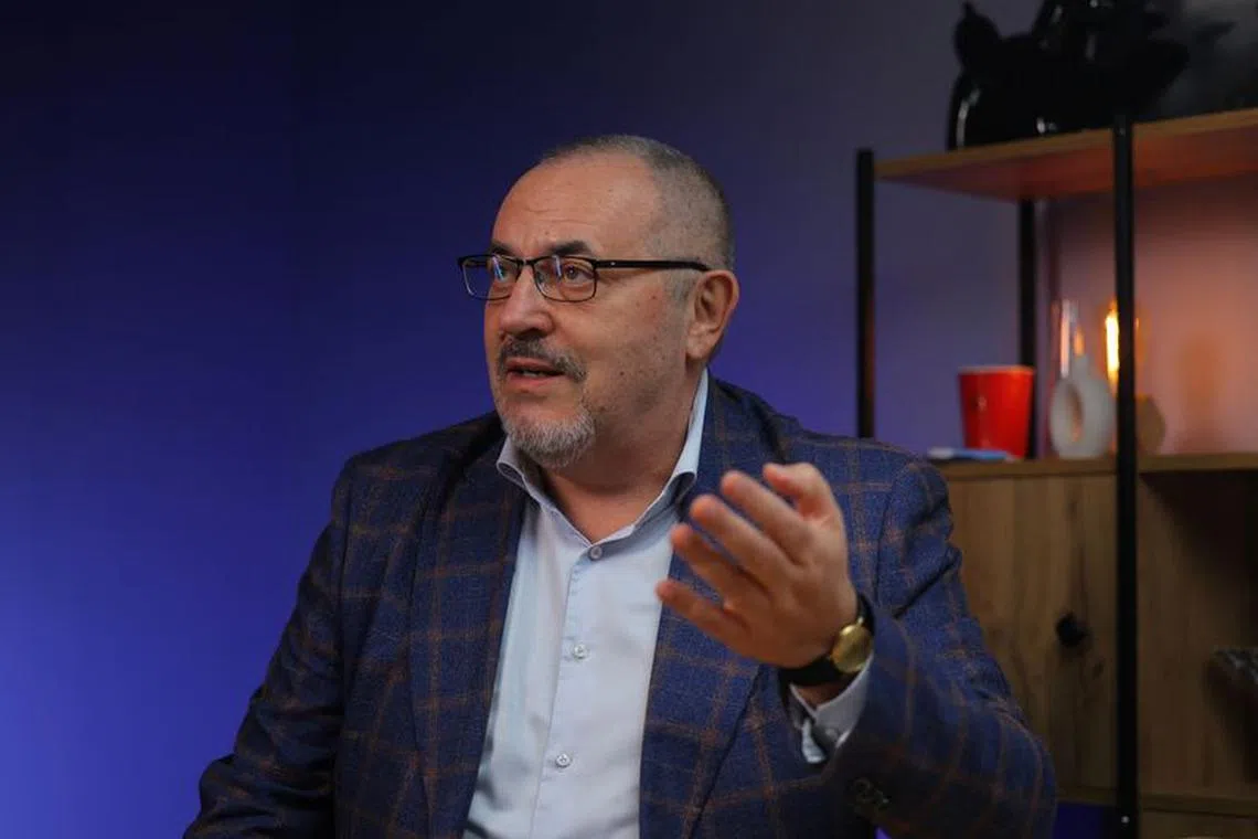 Boris Nadezhdin, a representative of Civil Initiative political party who plans to run for Russian president in the March 2024 election, attends an interview with Reuters in Moscow, Russia January 23, 2024. REUTERS/Evgenia Novozhenina