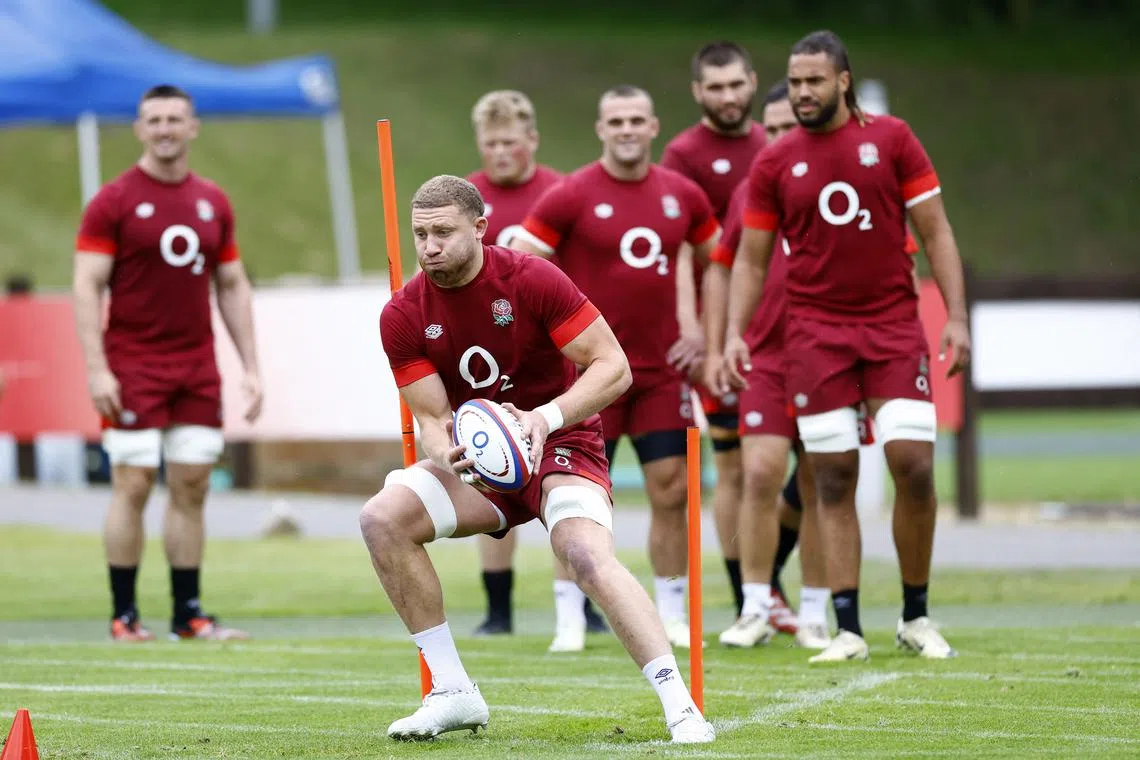 Rugby Union - Summer Series - England Training - Pennyhill Park, Bagshot, Britain - June 4, 2024 England's Nick Isiekwe during training Action Images via Reuters/Peter Cziborra/File photo