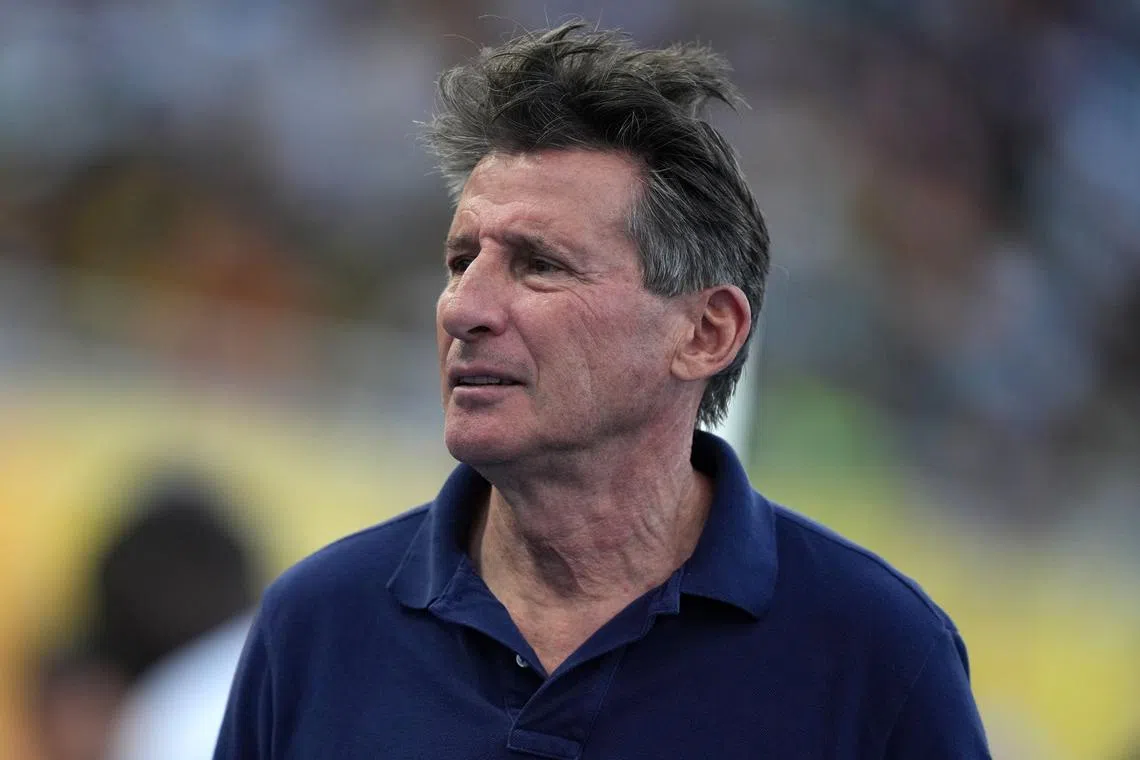 May 5, 2024; Nassau, Bahamas; World Athletics president Sebastian Coe watches during the World Athletics Relays at Thomas A. Robinson National Stadium. Mandatory Credit: Kirby Lee-USA TODAY Sports/ File Photo