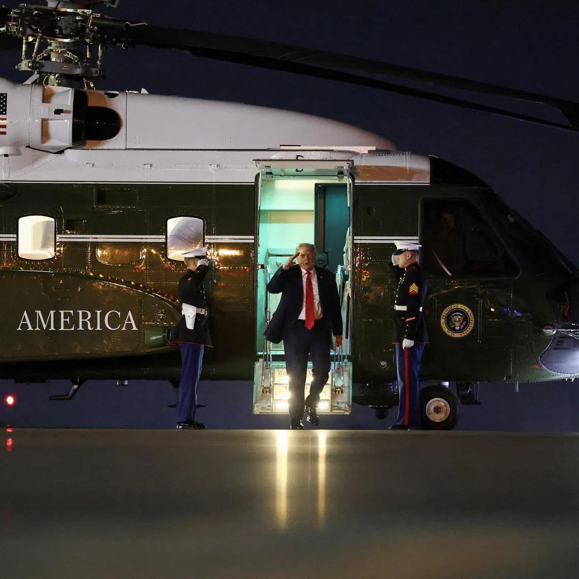 US President Donald Trump said there was no doubt that “China and Russia have noticed this act” by Britain.