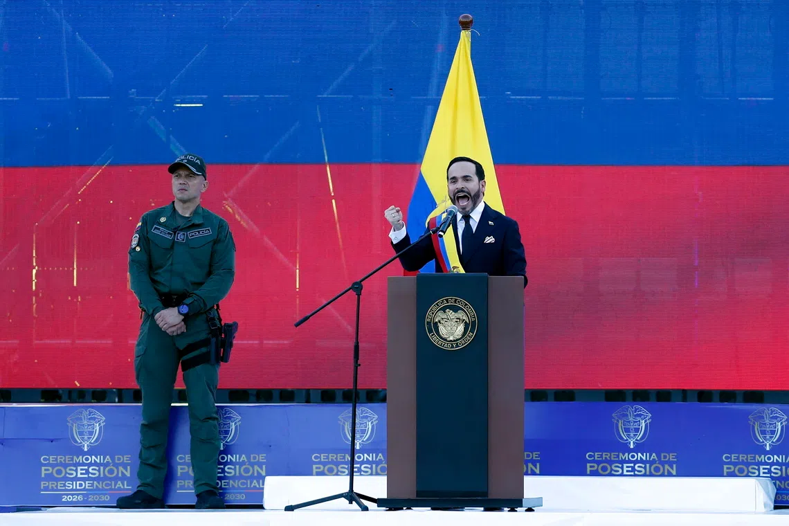 Colombia’s President Abelardo de la Espriella promised he would restore order after taking office on Aug 7.