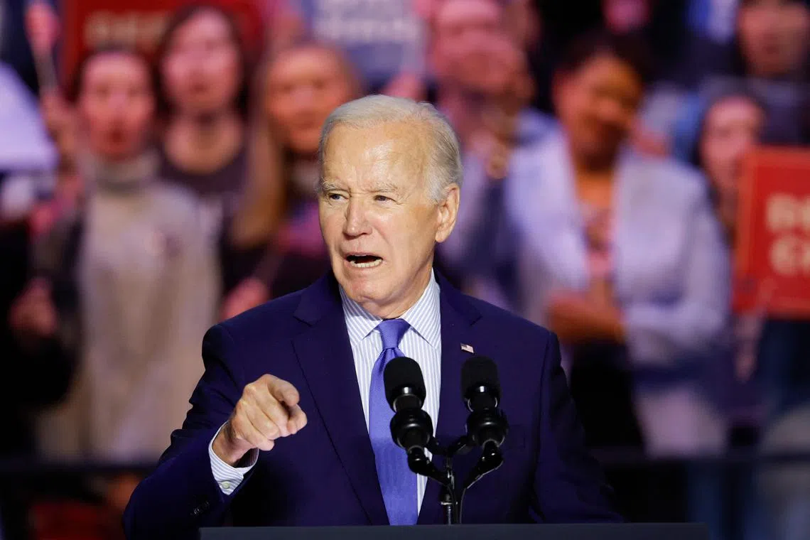 The recording contained Mr Joe Biden’s voice urging voters inclined to support him not to participate in the Republican primary election. 
