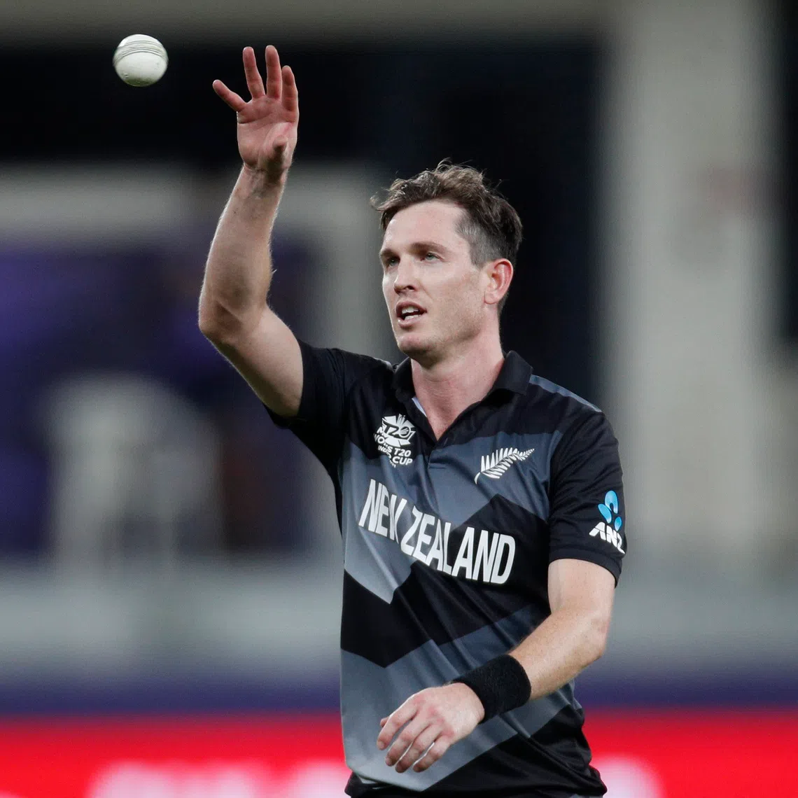FILE PHOTO: Cricket - ICC Men's T20 World Cup Final - New Zealand v Australia- Dubai International Cricket Stadium, Dubai, United Arab Emirates - November 14, 2021 New Zealand's Adam Milne REUTERS/Hamad I Mohammed/File Photo