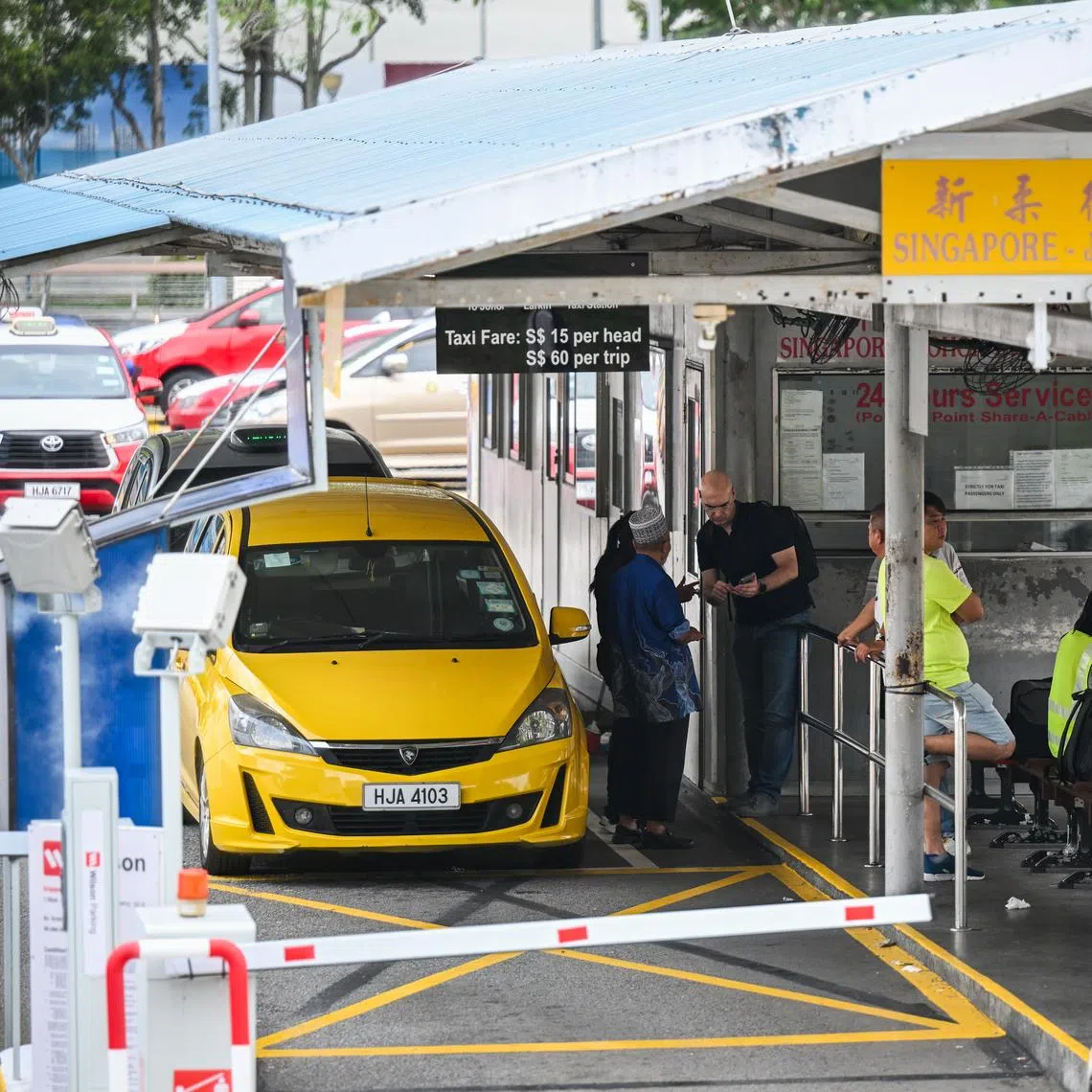 From Jan 1, 2027, licensed Malaysian-registered taxis have to pay $15 each time they enter Singapore, up from paying $2 a month.
