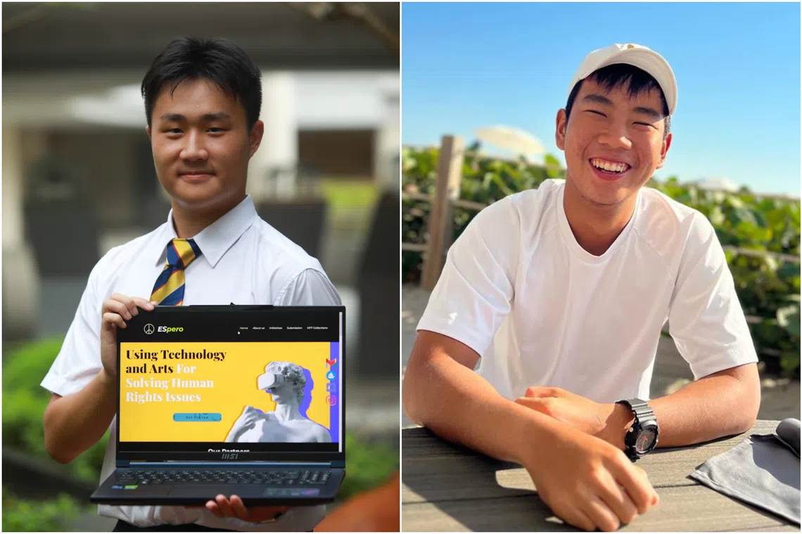 ACS (I) students Bruce Yu and Brendan Hendrata.