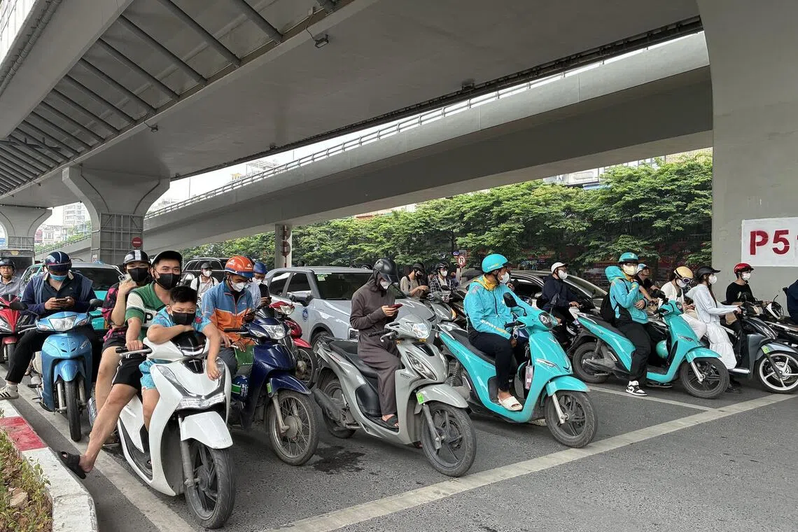 On July 12, Vietnam officials said it would  ban all fossil fuel-powered motorbikes from Hanoi’s inner-city starting July 1, 2026, as part of a sweeping new effort to tackle air and water pollution in the capital.

Credit: NGA PHAM