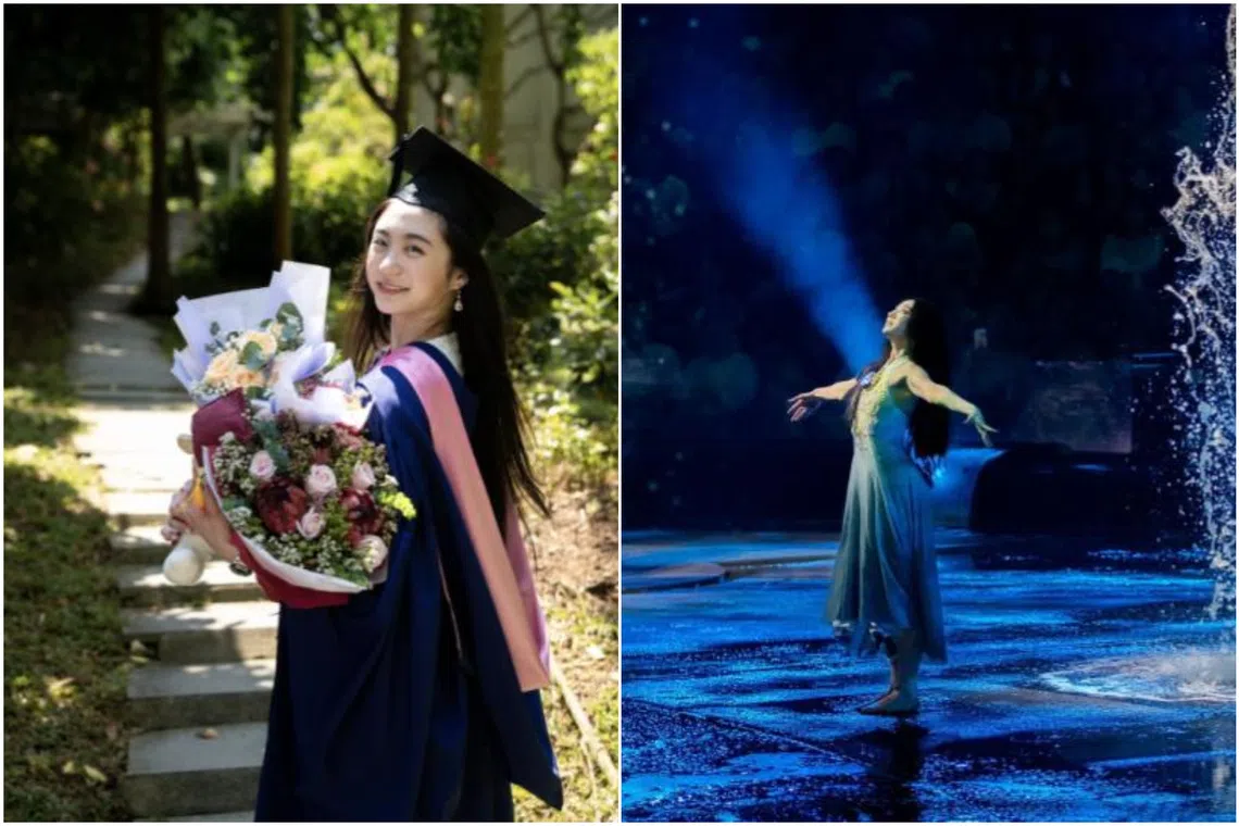 Philosophy, politics, and economics graduate Megan Sophie Lau has been performing 10 to 12 shows weekly as an aerialist in the House of Dancing Water.