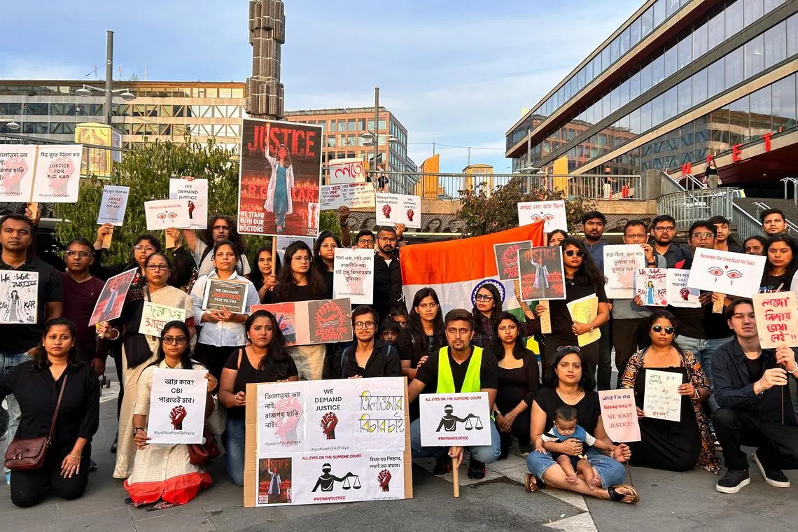 The protests started across Japan, Australia, Taiwan and Singapore, before spreading to several European countries.