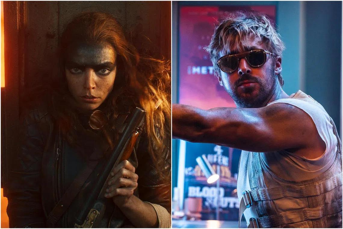 Anya Taylor-Joy in Furiosa: A Mad Max Saga and Ryan Gosling in The Fall Guy.