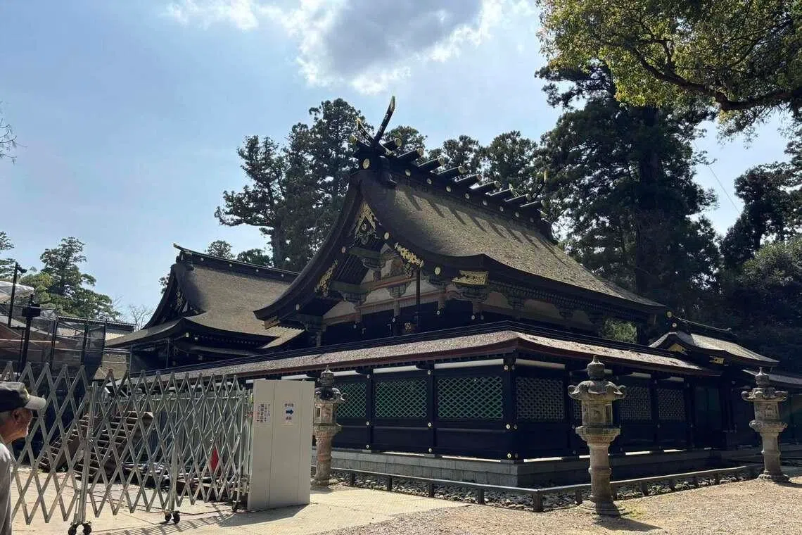The obstetrician and gynecologist is accused of leaving oily smears at Katori Shrine in Chiba.