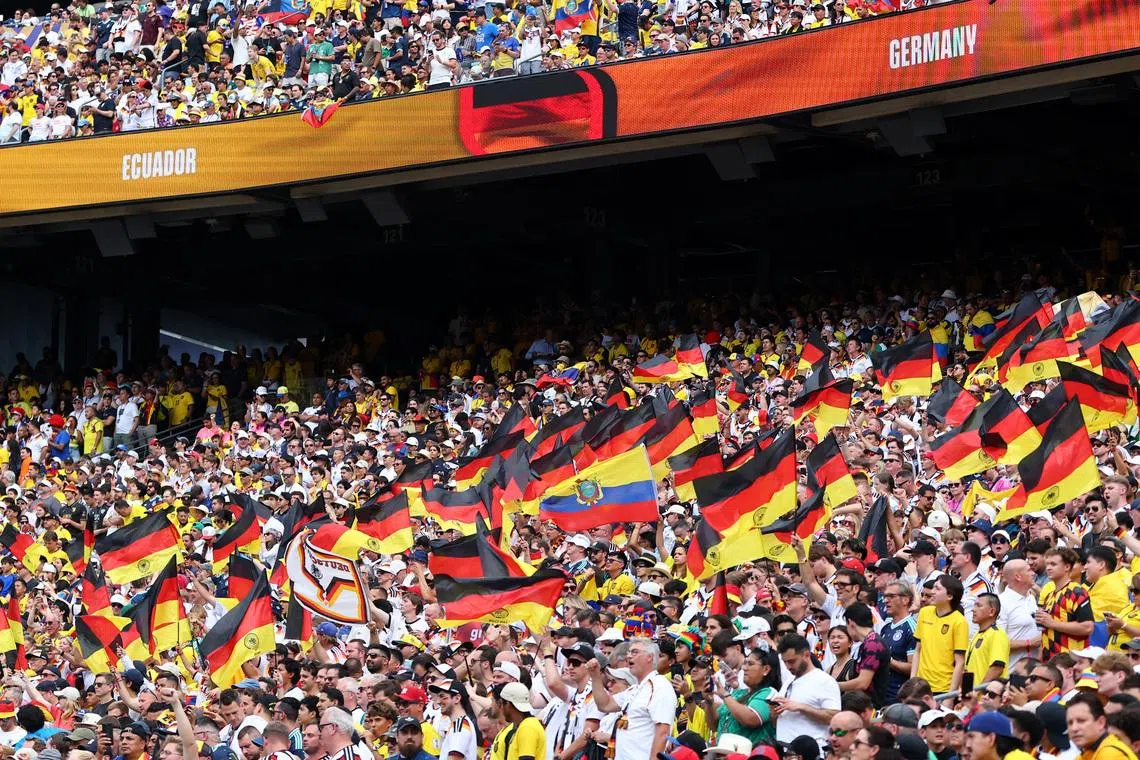 The announcement came during the second half of Germany’s match against Ecuador in East Rutherford, New Jersey.