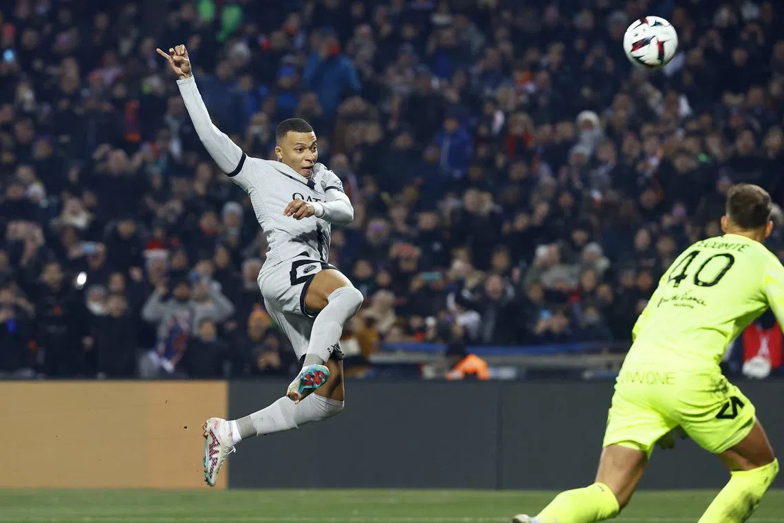 Kylian Mbappe picked up a hamstring injury on Feb 1, 2023.