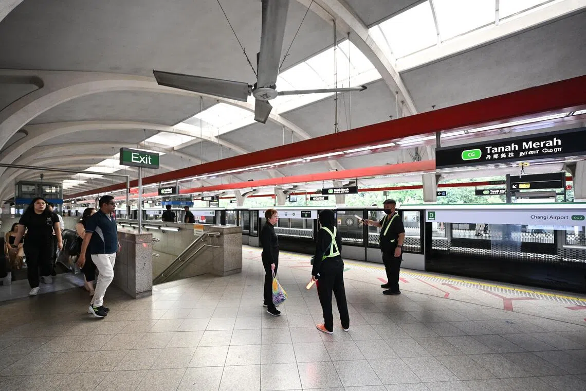 Minimal confusion among passengers was observed at Tanah Merah MRT station, where the station layout has changed. 