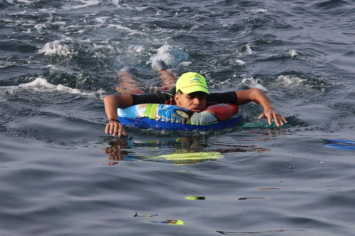 Some migrants used inflatable devices to swim from Morocco to the Spanish enclave of Ceuta.