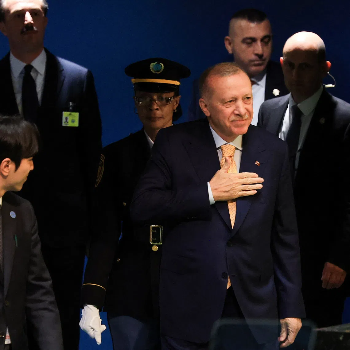 Turkey's President Recep Tayyip Erdogan arrives to address the 81st United Nations General Assembly at UN headquarters in New York City, US, September 22, 2026.  REUTERS/Brendan Mcdermid