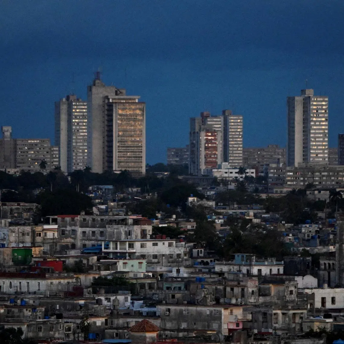A view of the sunrise in Havana, Cuba March 22, 2026. REUTERS/Norlys Perez