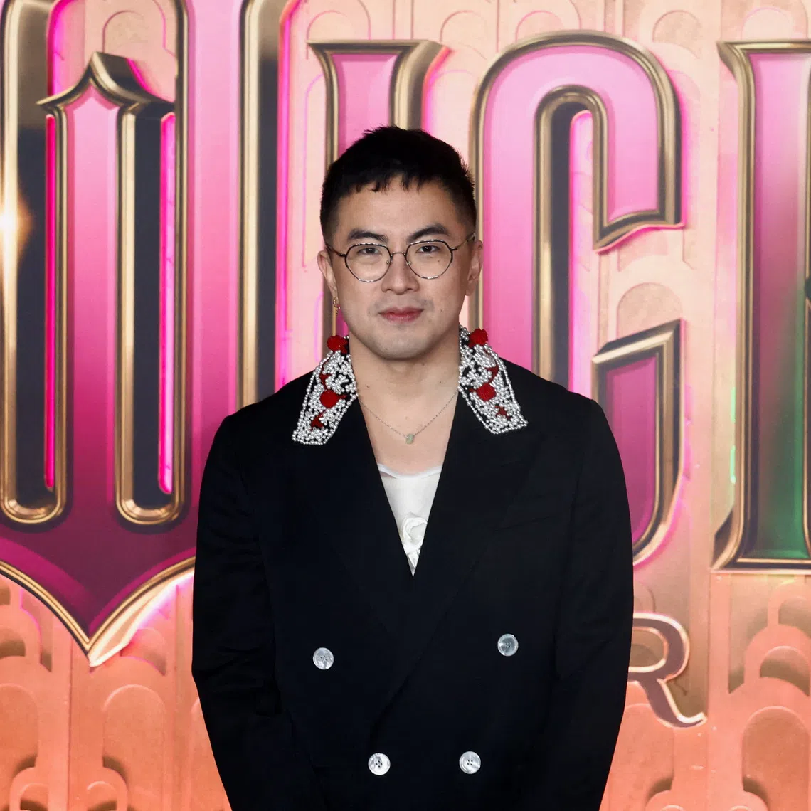 Bowen Yang attends the premiere of the film "Wicked: For Good" in New York City, on Nov 17.