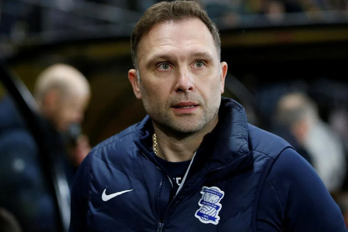 FILE PHOTO: Soccer Football - Championship - Watford v Birmingham City - Vicarage Road, Watford, Britain - March 14, 2023 Birmingham City manager John Eustace    Action Images/Ed Sykes/File Photo