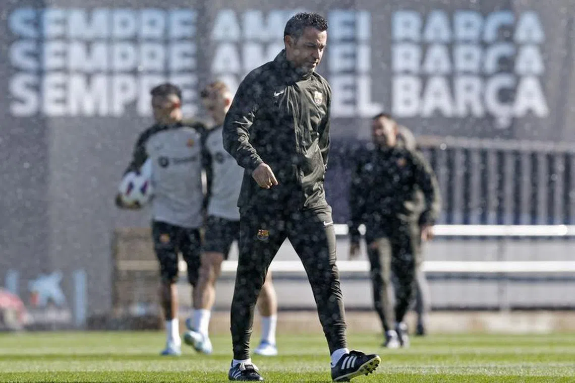 Soccer Football - LaLiga - FC Barcelona Training - Ciutat Esportiva Joan Gamper, Barcelona, Spain - November 3, 2023 Barcelona coach Xavi Hernandez during training REUTERS/Albert Gea/ File photo