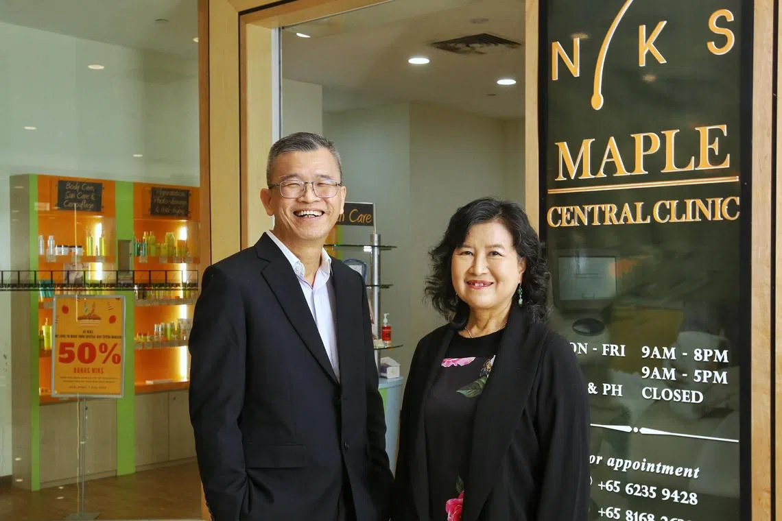 CUE content cards on the clipboard:
The firm was set up by Dr Cheng Shoong Tat and his wife, Dr Ong Fung Chin.