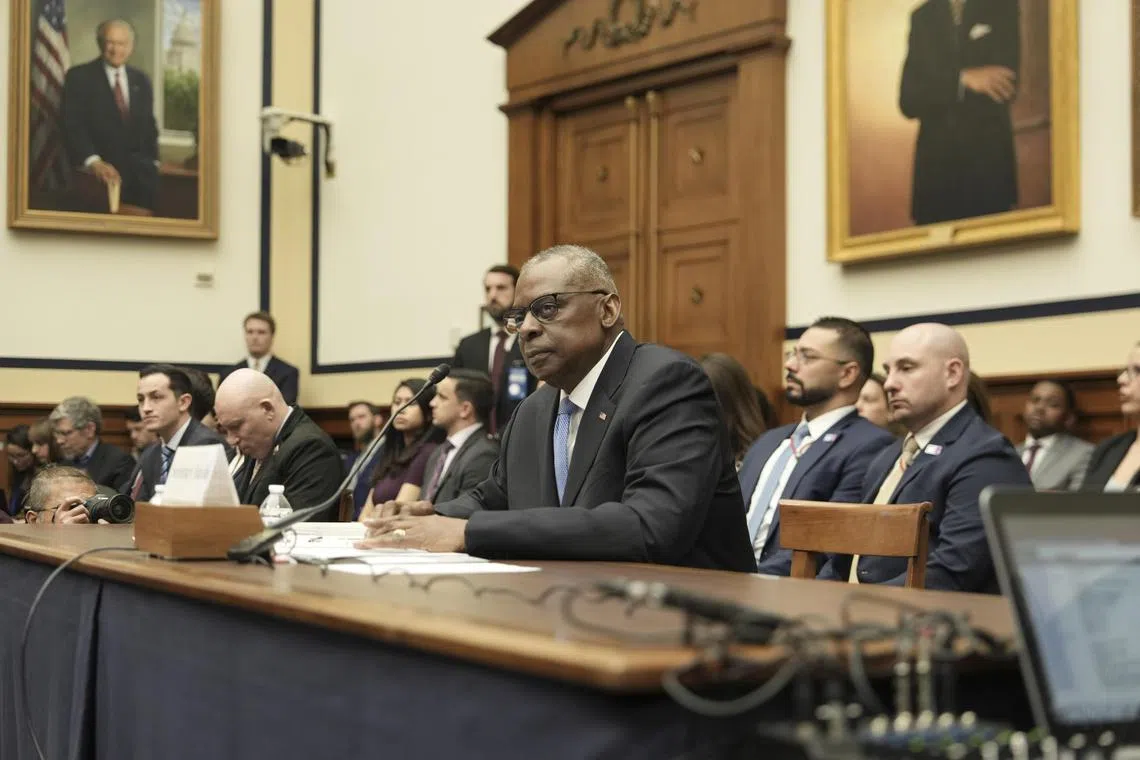 Secretary of Defence Lloyd Austin testifies before the House Armed Services Committee, on Capitol Hill in Washington.