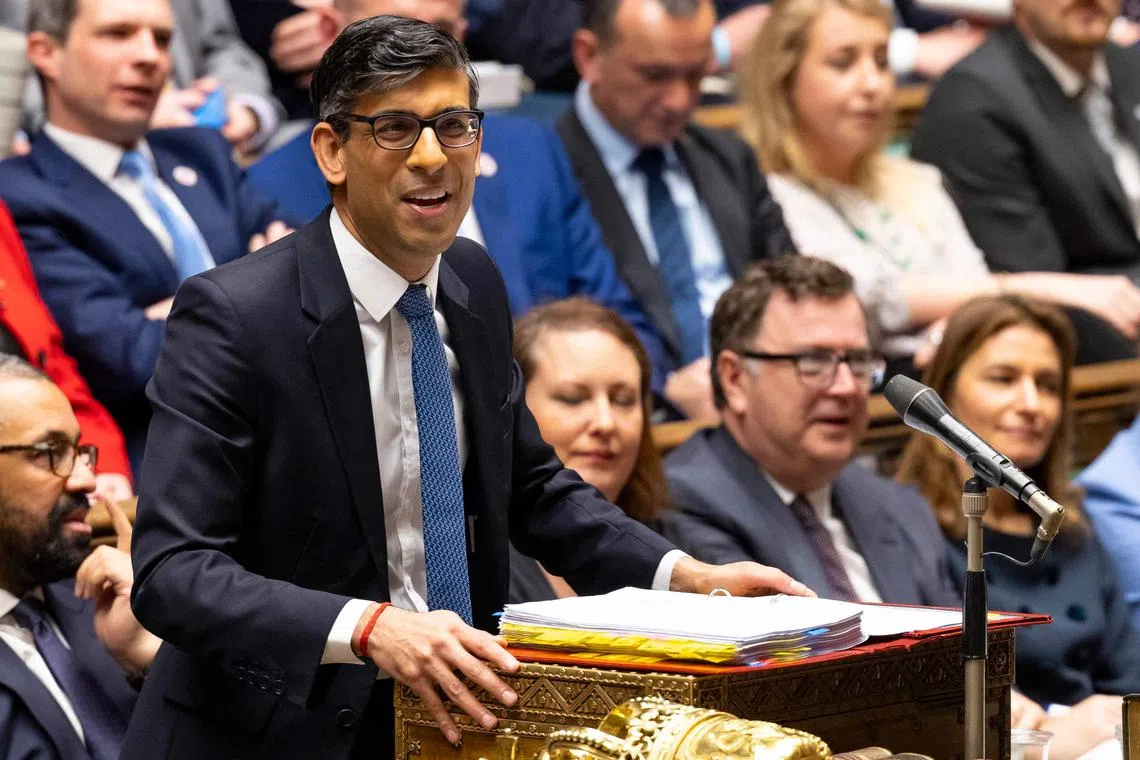 UK Prime Minister Rishi Sunak emerged unscathed from a day of Parliamentary drama after convincingly winning a key Brexit vote on March 22, 2023. 
