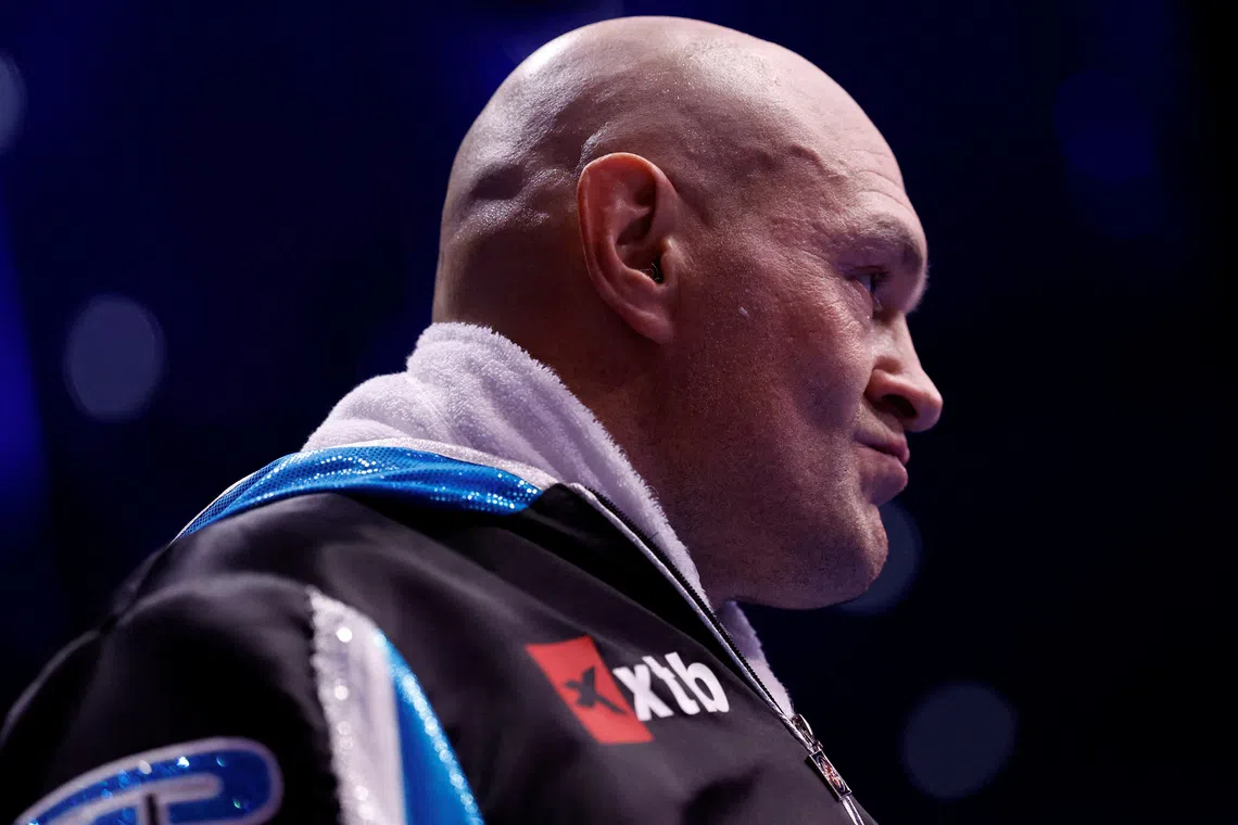 FILE PHOTO: Boxing - Tyson Fury v Arslanbek Makhmudov - Tottenham Hotspur Stadium, London, Britain - April 11, 2026 Tyson Fury before his fight against Arslanbek Makhmudov Action Images via Reuters/Andrew Couldridge/File Photo