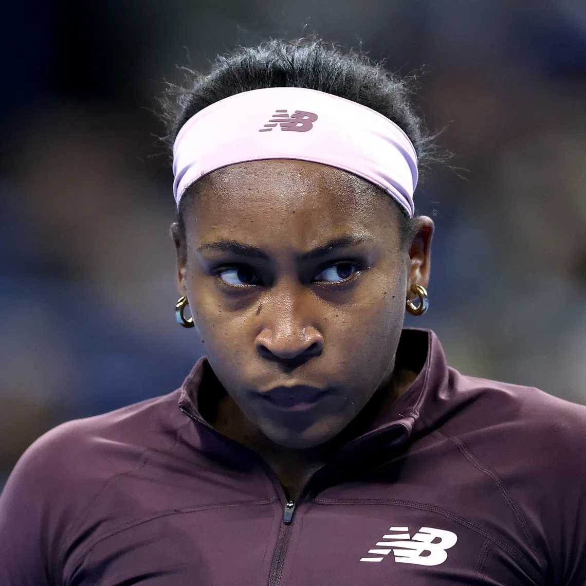 Coco Gauff during her China Open round-of-32 match against China’s Sun Xinran.