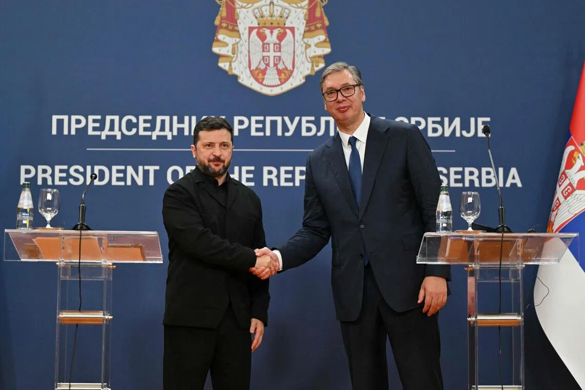 Ukraine and long-time Russia ally Serbia pledge closer economic ties