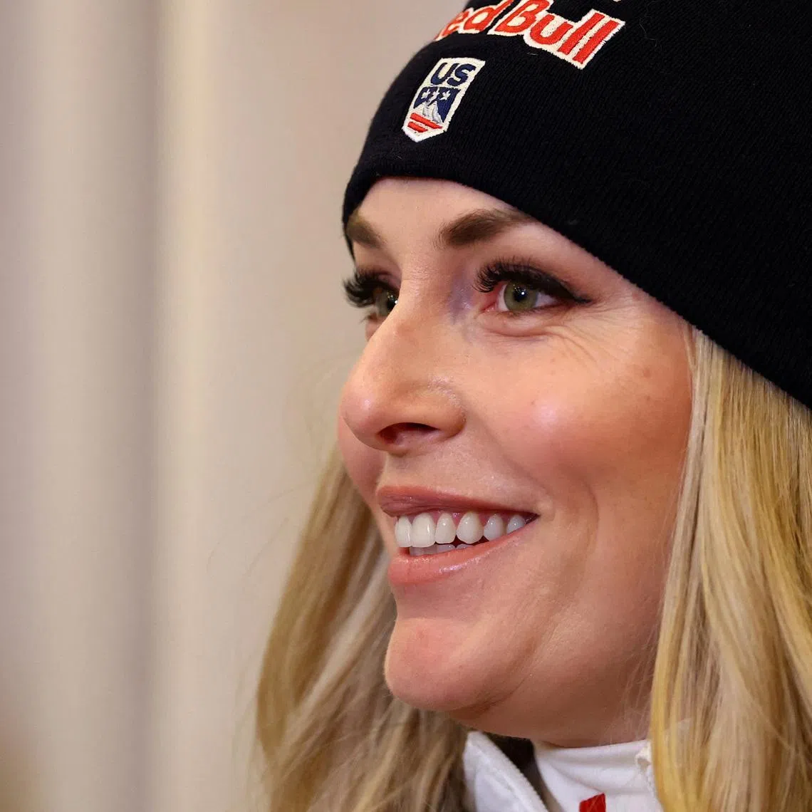 FILE PHOTO: Alpine Skiing - FIS Alpine Ski World Cup - Lindsey Vonn press conference - St. Moritz, Switzerland - December 10, 2025 Lindsey Vonn of the U.S. during the press conference REUTERS/Denis Balibouse/File Photo