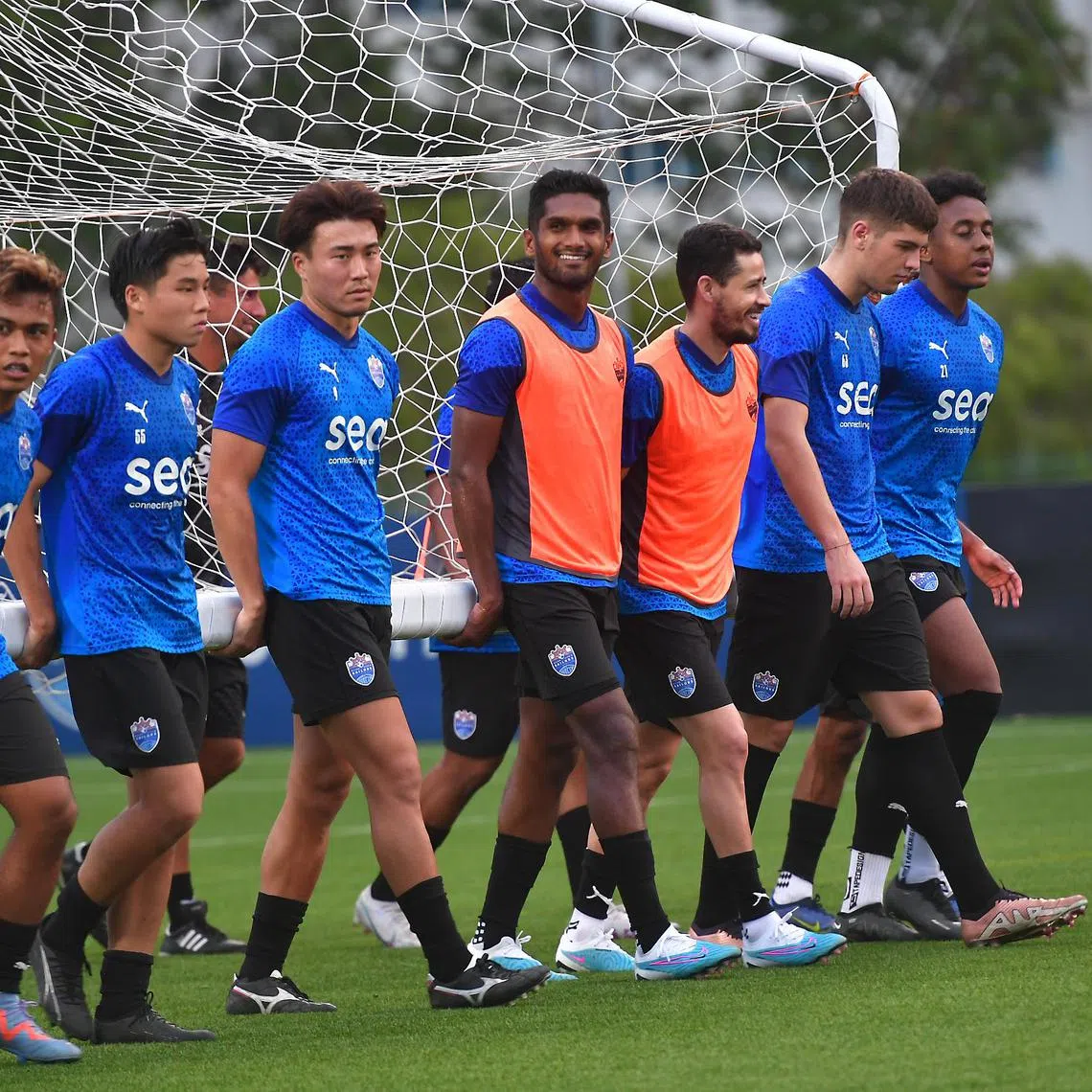 ST20230220_202322296548 Desmond Wee_dlsoc23/
Lion City Sailors players during training on 20 Feb 2023  at the Lion City Sailors Training Centre, 8 Mattar Road, Singapore 387727.

