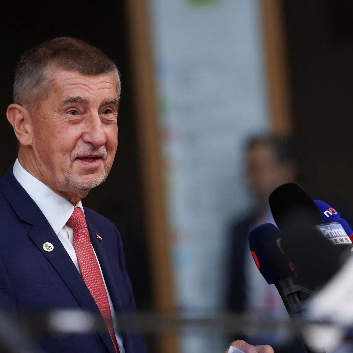 Prime Minister of the Czech Republic Andrej Babis speaks on the day of a European Union leaders' summit in Brussels, Belgium June 19, 2026.  REUTERS/Laia Ros