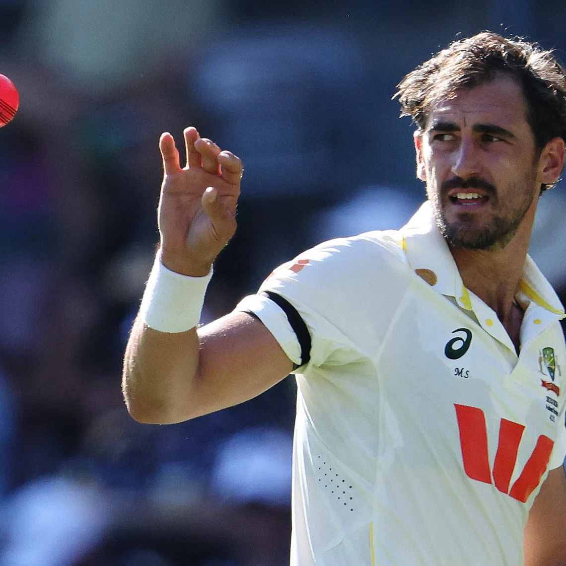 FILE PHOTO: Cricket - The Ashes - Australia v England - Second Test - The Gabba, Brisbane, Australia - December 4, 2025 Australia's Mitchell Starc in action REUTERS/Hollie Adams/File Photo