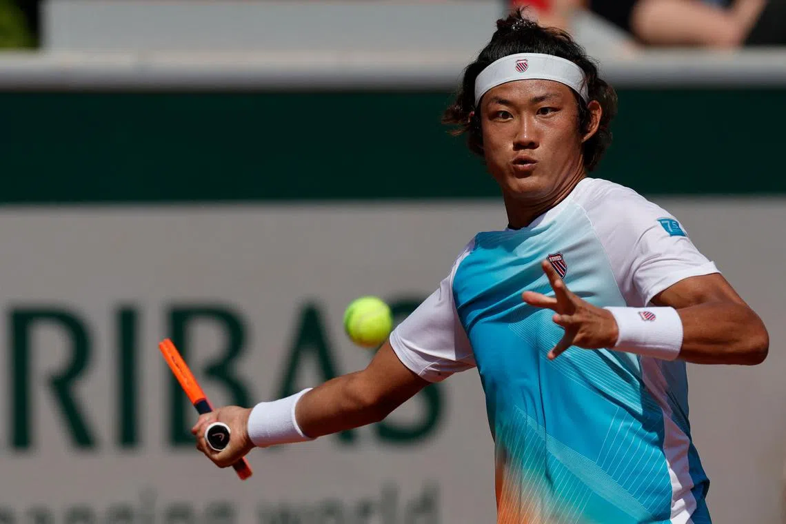 China's Zhang Zhizhen was one of three Chinese men in the main draw in Paris this year, and is now the last one standing.