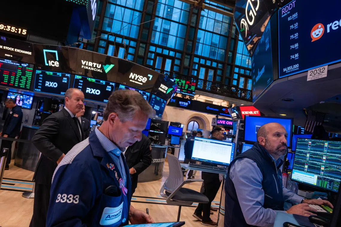 The Dow Jones Industrial Average fell 338.80 points, or 0.78 per cent, to 42,932.84.