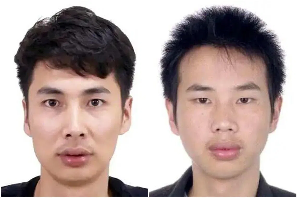 Businessmen Su Shuiming (left) and Su Shuijun have been placed on the wanted list in China.