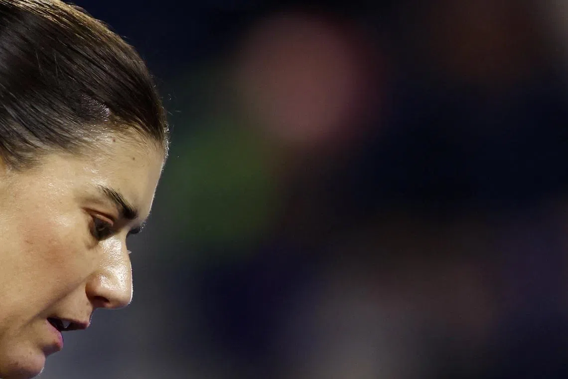 FILE PHOTO: Tennis - Dubai Championships - Dubai Tennis Stadium, Dubai, United Arab Emirates - February 20, 2025 Romania's Sorana Cirstea during quarter final match against Czech Republic's Karolina Muchova REUTERS/Amr Alfiky/File photo