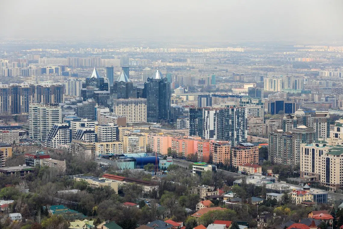 FILE PHOTO: A general view shows the city of Almaty, Kazakhstan, April 8, 2023. REUTERS/Pavel Mikheyev/File Photo